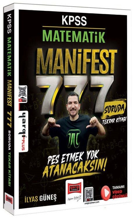 Yargı 2026 KPSS Matematik MANİFEST 777 Soruda Tekrar Kitabı Çözümlü - İlyas Güneş Yargı Yayınları