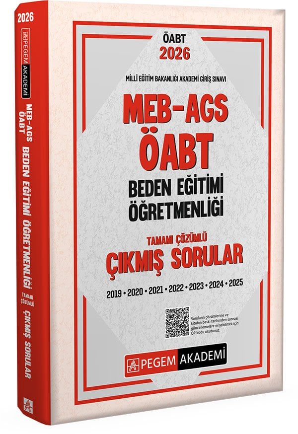 Pegem 2026 ÖABT MEB-AGS Beden Eğitimi Öğretmenliği Çıkmış Sorular Çözümlü Pegem Akademi Yayınları