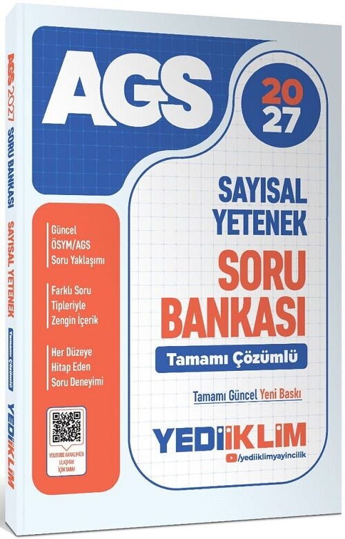 Yediiklim 2027 MEB-AGS Sayısal Yetenek Soru Bankası Çözümlü Yediiklim Yayınları