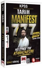 Yargı 2026 KPSS Tarih MANİFEST 777 Soruda Tekrar Kitabı Çözümlü - Günay Göktaş Yargı Yayınları