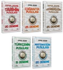 CBA Yayınları 2026 KPSS Genel Yetenek Genel Kültür Pusulası 105 Deneme 5 li Set CBA Yayınları