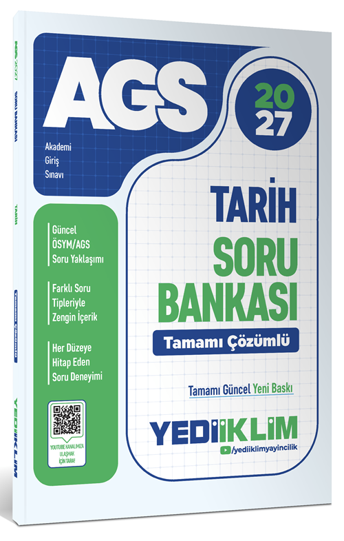Yediiklim 2027 MEB-AGS Tarih Soru Bankası Çözümlü Yediiklim Yayınları