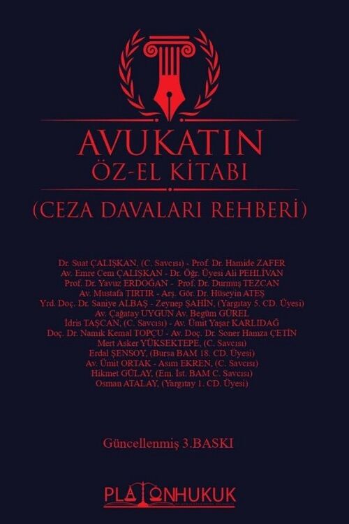 Platon Avukatın Özel Kitabı, Ceza Davaları Rehberi 3. Baskı Platon Hukuk Yayınları