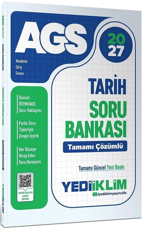 Yediiklim 2027 MEB-AGS Tarih Soru Bankası Çözümlü Yediiklim Yayınları