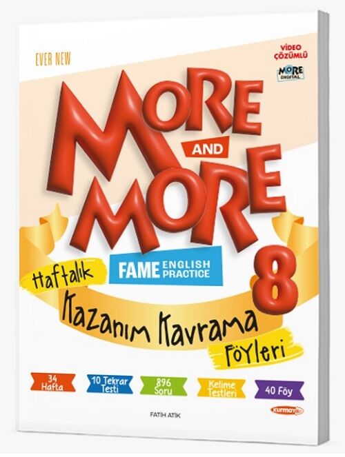Kurmay ELT More and More English 8 Haftalık Kazanım Kavrama Föyleri Kurmay ELT Yayınları