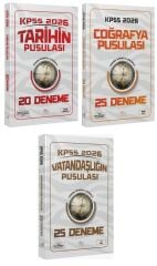 CBA Yayınları 2026 KPSS Tarih + Coğrafya + Vatandaşlık Pusulası 70 Deneme 3 lü Set CBA Yayınları