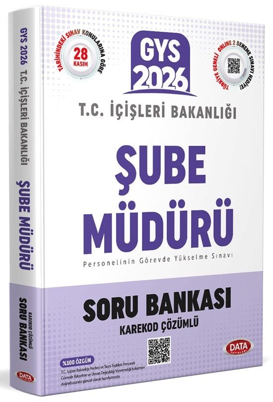 Data 2026 GYS İçişleri Bakanlığı Şube Müdürü Soru Bankası Görevde Yükselme Data Yayınları