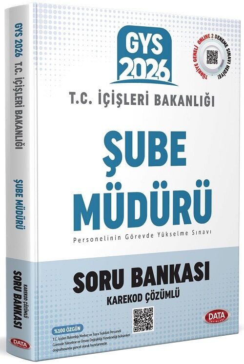 Data 2025 GYS İçişleri Bakanlığı Şube Müdürü Soru Bankası Görevde Yükselme Data Yayınları