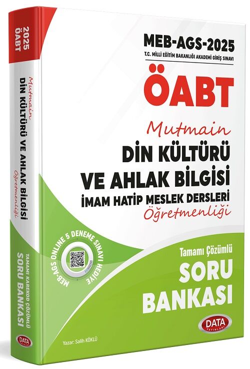 Data 2025 ÖABT Din Kültürü ve Ahlak Bilgisi Öğretmenliği Mutmain Soru Bankası Çözümlü Data Yayınları