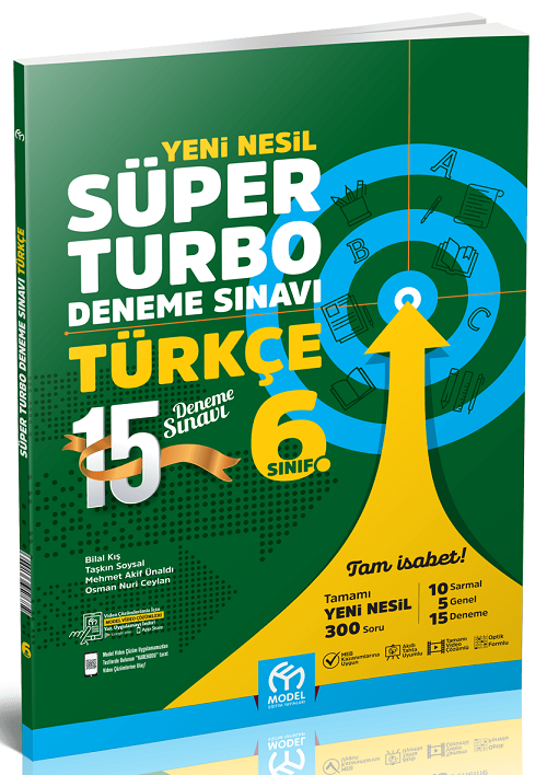 Model 6. Sınıf Türkçe Süper Turbo 15 Deneme Model Eğitim Yayınları