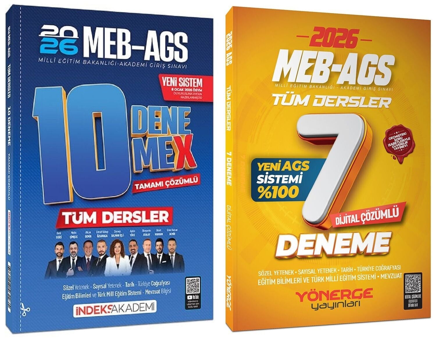 YENİ AGS SİSTEMİ - İndeks + Yönerge 2026 MEB-AGS Tüm Dersler 10 + 7 Deneme 2 li Set İndeks Akademi + Yönerge Yayıncılık