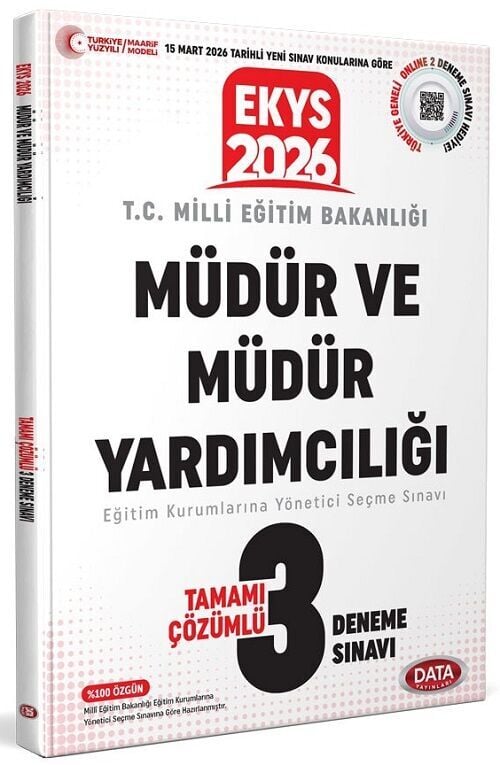SÜPER FİYAT - Data 2026 MEB EKYS Müdür ve Yardımcılığı 3 Deneme Çözümlü Data Yayınları