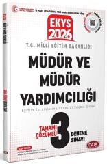 SÜPER FİYAT - Data 2026 MEB EKYS Müdür ve Yardımcılığı 3 Deneme Çözümlü Data Yayınları