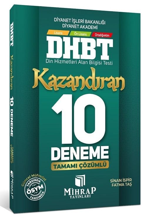 Mihrap DHBT Kazandıran 10 Deneme - Sinan İspir, Fatma Taş Mihrap Yayınları