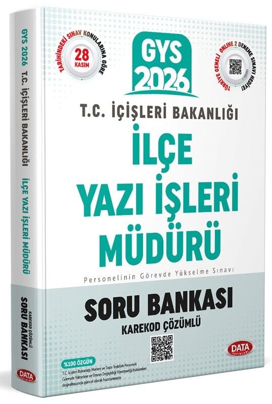 Data 2026 GYS İçişleri Bakanlığı İlçe Yazı İşleri Müdürü Soru Bankası Çözümlü Görevde Yükselme Data Yayınları
