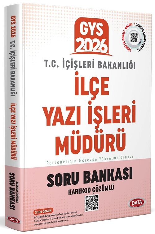 Data 2026 GYS İçişleri Bakanlığı İlçe Yazı İşleri Müdürü Soru Bankası Çözümlü Görevde Yükselme Data Yayınları
