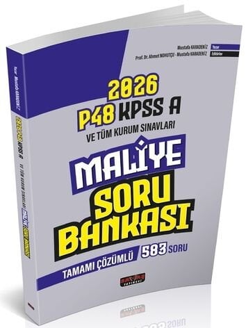 Savaş 2026 KPSS A Grubu P48 Maliye Soru Bankası Çözümlü - Mustafa Karadeniz Savaş Yayınları