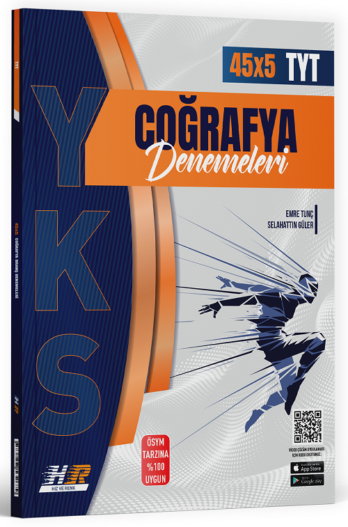 Hız ve Renk YKS TYT Coğrafya 45x5 Deneme Hız ve Renk Yayınları