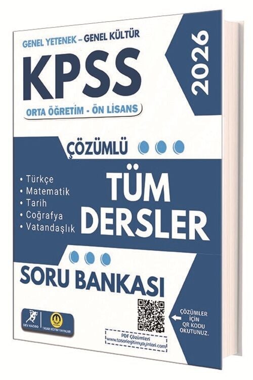 Tasarı Dev Kadro 2026 KPSS Lise Ortaöğretim Ön Lisans Tüm Dersler Soru Bankası Çözümlü Tasarı Yayınları