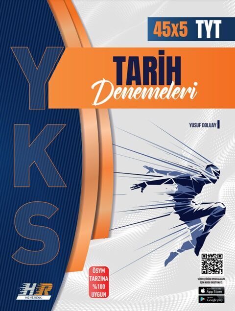 Hız ve Renk YKS TYT Tarih 45x5 Deneme Hız ve Renk Yayınları