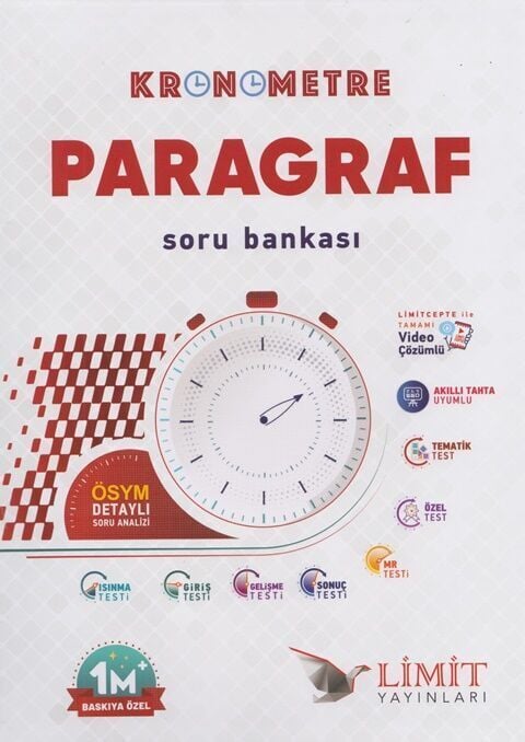 Limit YKS TYT KPSS Paragraf Kronometre Soru Bankası Video Çözümlü Limit Yayınları