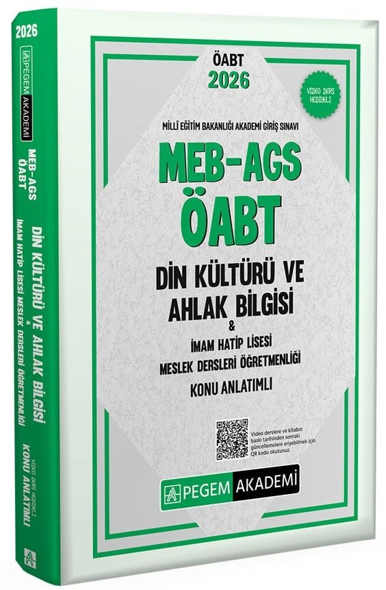 SÜPER FİYAT - Pegem 2026 ÖABT MEB-AGS Din Kültürü ve Ahlak Bilgisi Öğretmenliği Konu Anlatımlı Pegem Akademi Yayınları