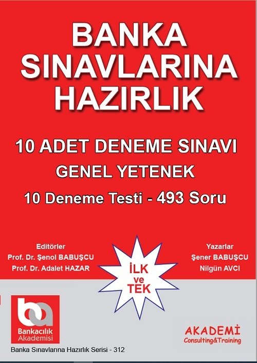 Akademi Banka Sınavları Genel Yetenek 10 Deneme Akademi Consulting Yayınları
