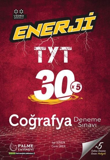 Palme YKS TYT Coğrafya Enerji 30x5 Deneme Sınavı Video Çözümlü Palme Yayınları