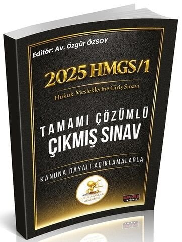 Savaş HUKAL 2025 HMGS/1 Sınavı Çıkmış Soruları Çözümlü Savaş Yayınları