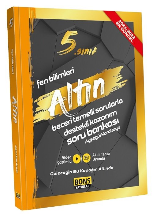 Bons 2022 5. Sınıf Fen Bilimleri Altın Kazanım Destekli Soru Bankası Bons Yayınları