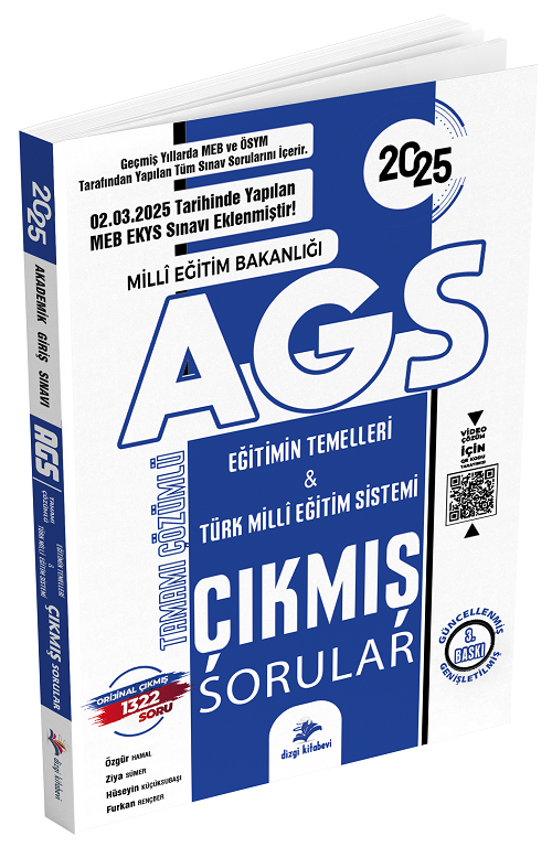 Dizgi Kitap 2025 MEB-AGS Eğitimin Temelleri ve Türk Milli Eğitim Sistemi Çıkmış Sorular Konularına Göre Çözümlü Genişletişmiş 3. Baskı - Özgür Hamal, Ziya Sümer Dizgi Kitap