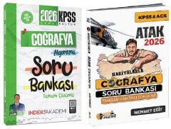 SÜPER FİYAT - Eğit + İndeks 2026 KPSS Haritalarla Atak Coğrafya Soru Bankası 2 li Set - Mehmet Eğit Eğit + İndeks Akademi Yayıncılık