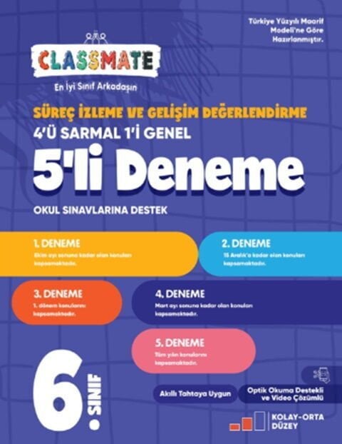 Okyanus 6. Sınıf Classmate 5 li Deneme Okyanus Yayınları