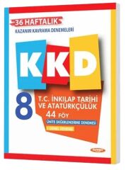 Kurmay ELT 8. Sınıf TC İnkılap Tarihi ve Atatürkçülük KKD Maarif Modeli Haftalık Kazanım Kavrama Denemeleri Kurmay ELT Yayınları