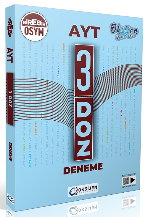 Oksijen YKS AYT Fasikül 3 Doz Deneme Çözümlü Oksijen Yayınları