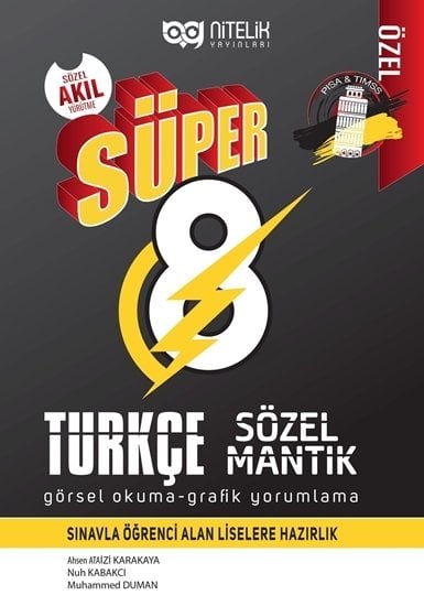 Nitelik 8. Sınıf Türkçe Sözel Mantık Süper Soru Kitabı Nitelik Yayınları
