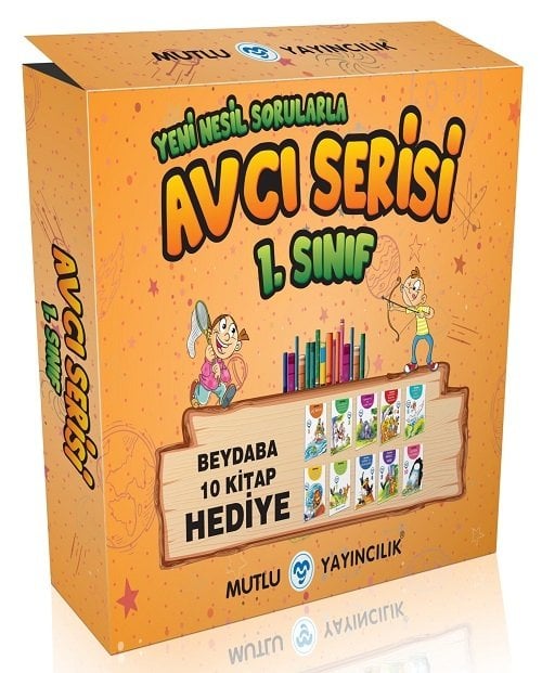 Mutlu 1. Sınıf Tüm Dersler Avcı Serisi 5 Kitap Set Mutlu Yayınları