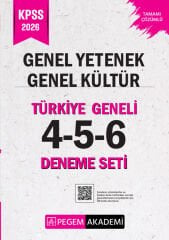 Pegem 2026 KPSS Genel Yetenek Genel Kültür Türkiye Geneli 3 Deneme (4-5-6) Pegem Akademi Yayınları