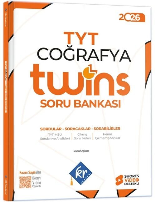 KR Akademi 2026 YKS TYT Coğrafya Twins Soru Bankası Çözümlü KR Akademi