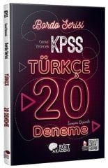 Eğit Akademi 2026 KPSS Türkçe Bordo 20 Deneme Çözümlü Eğit Akademi