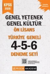 Pegem 2026 KPSS Ön Lisans Türkiye Geneli 3 Deneme (4-5-6) Pegem Akademi Yayınları