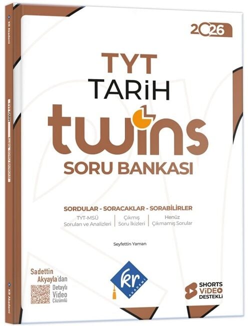 KR Akademi 2026 YKS TYT Tarih Twins Soru Bankası Çözümlü KR Akademi