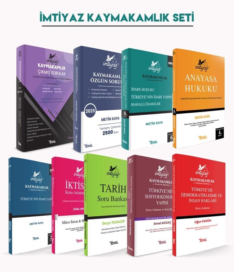 Temsil İMTİYAZ Kaymakamlık 9 lu Set Temsil Yayınları