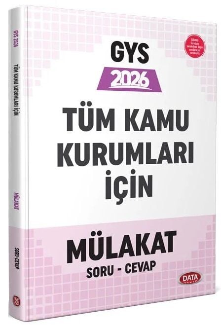 Data 2026 GYS Tüm Kamu Kurumları için Mülakat Soru Cevap Görevde Yükselme Data Yayınları