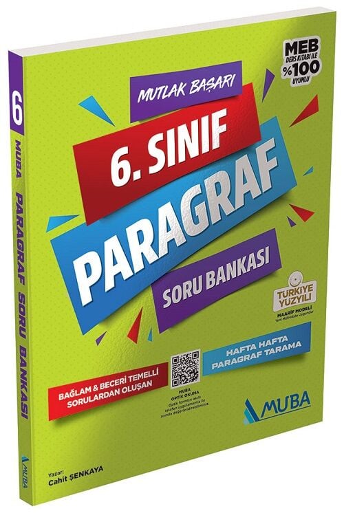 Muba 6. Sınıf Paragraf Mutlak Başarı Maarif Modeli Soru Bankası Muba Yayınları