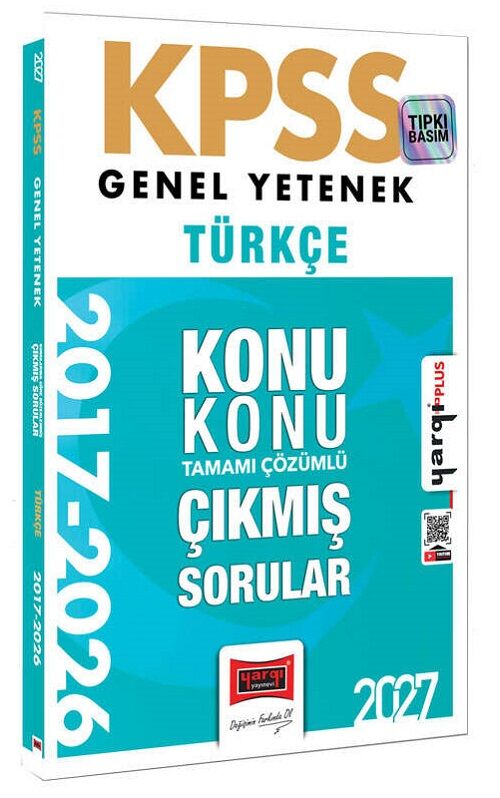 Yargı 2027 KPSS Türkçe Çıkmış Sorular 2017-2026 Konularına Göre Çözümlü Yargı Yayınları