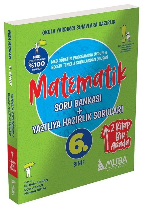 Muba 6. Sınıf Matematik Mutlak Başarı Soru Bankası + Yazılıya Hazırlık Soruları  Muba Yayınları