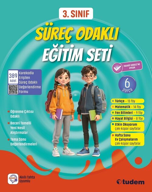 Tudem 3. Sınıf Süreç Odaklı Eğitim Seti 6 Kitap Tudem Yayınları
