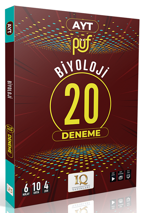 IQ Yayınları YKS AYT Biyoloji Püf 20 Deneme IQ Yayınları