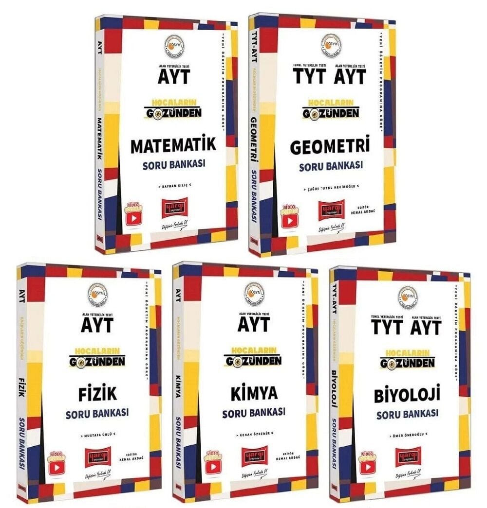 SÜPER FİYAT - Yargı YKS AYT Sayısal Hocaların Gözünden Soru Bankası 5 li Set Yargı Yayınları